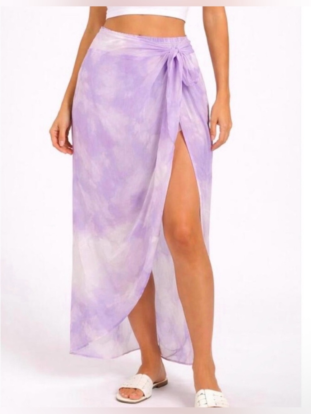 Halara Tie-Dye Lavender Sarong Cover-Up